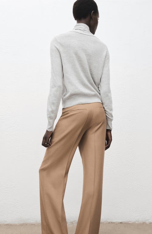 Mango Knotted Turtleneck Sweater In Gray