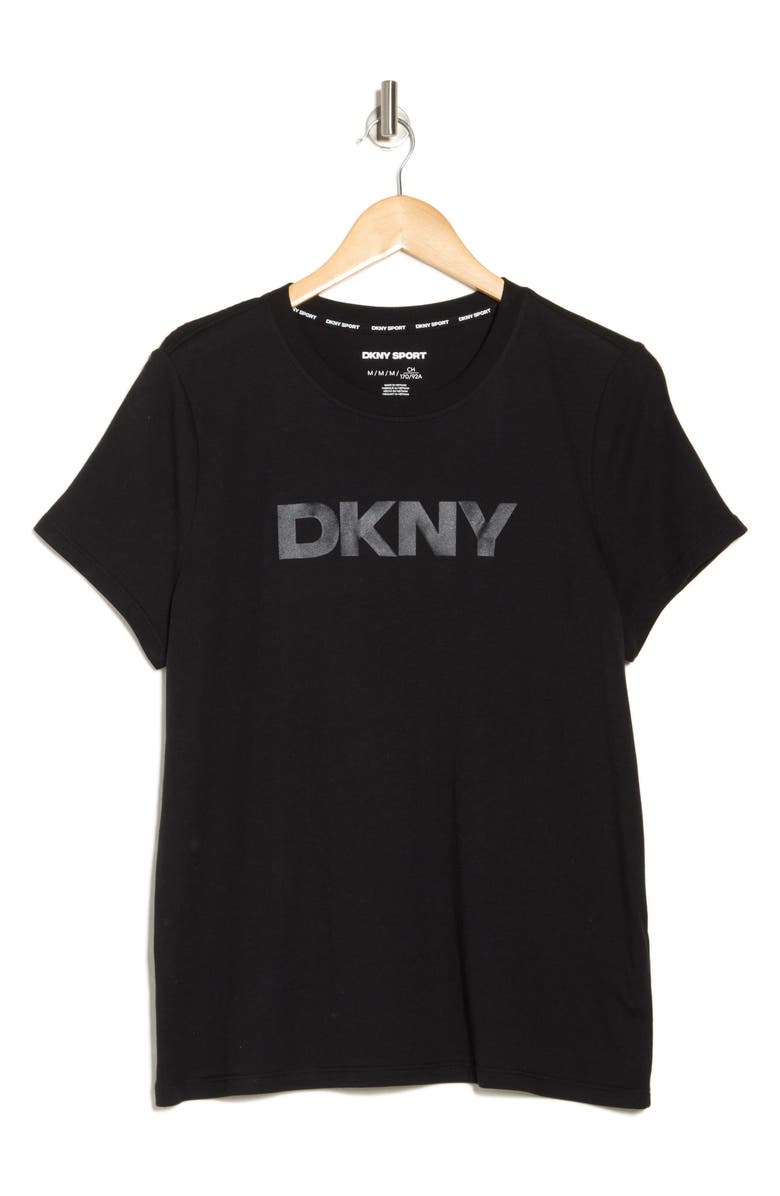 DKNY Tonal Logo Cotton & Modal Graphic T-Shirt, Alternate, color, 