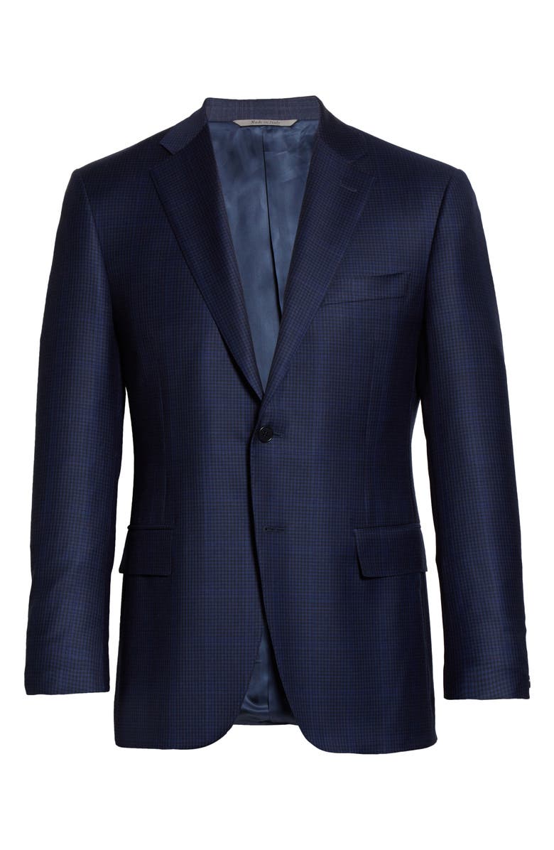 Canali Classic Fit Check Wool Sport Coat, Alternate, color, 