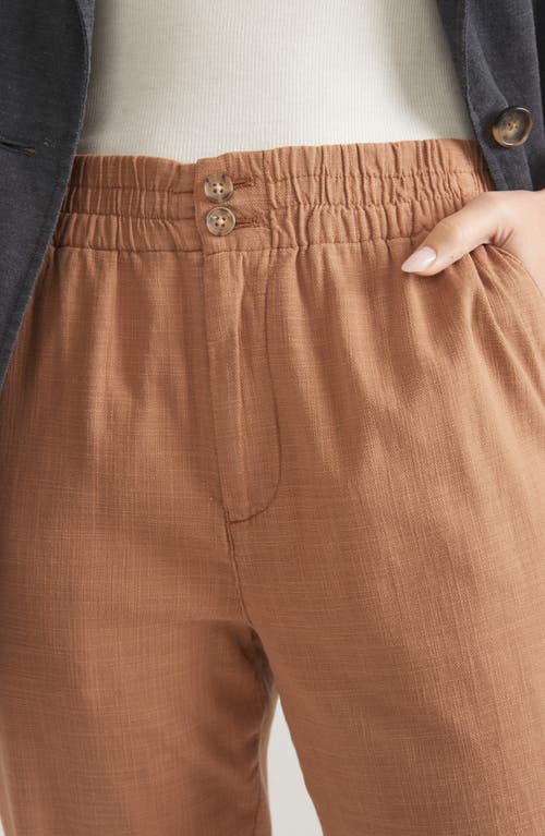 Marine Layer Elle Relaxed Crop Pants In Toasted Coconut