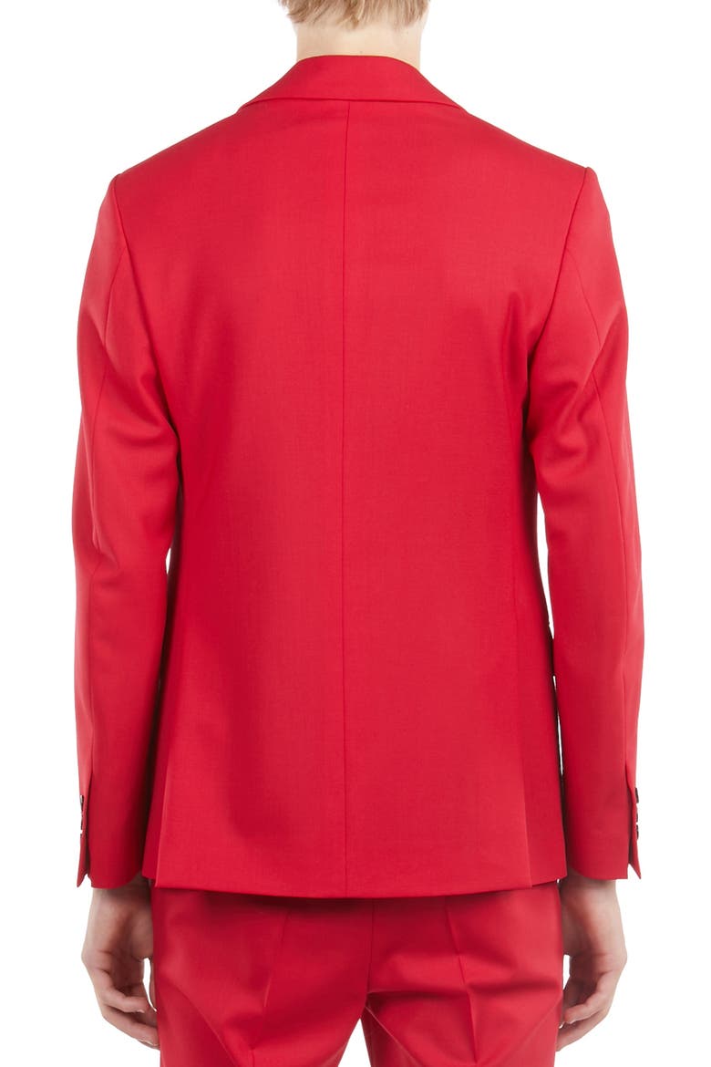 Small Fit Blazer, Alternate, color, RED