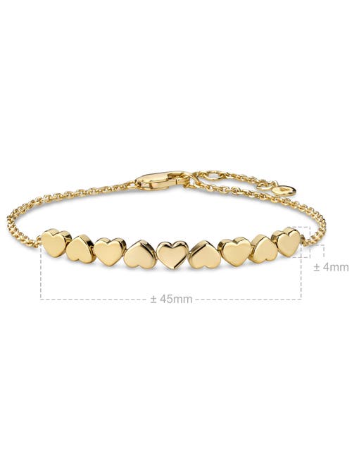 Devata Sweet Heart Chain Bracelet In Gold