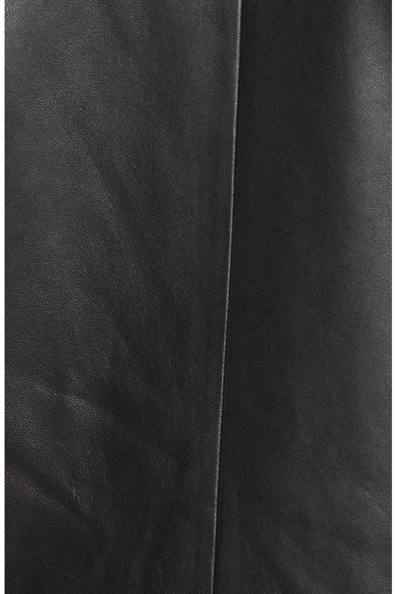 Leather Moto Jacket, Alternate, color, BLACK