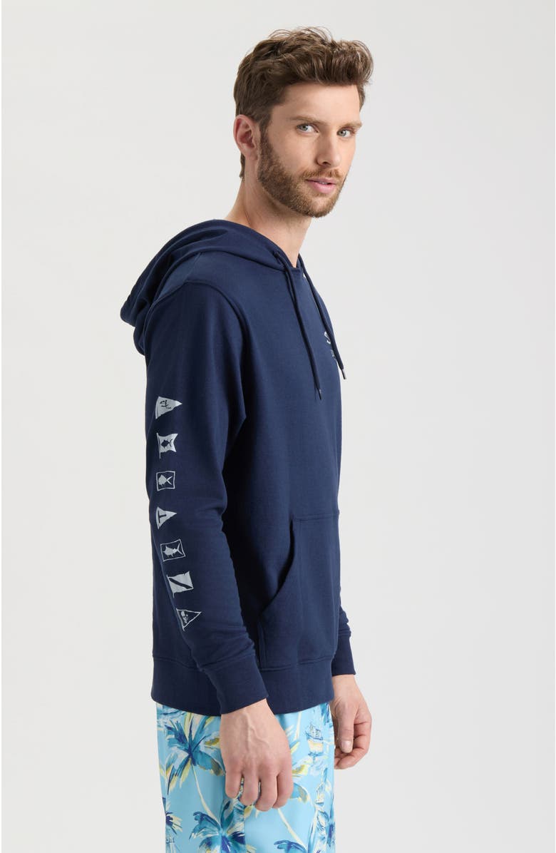 Salt Life Ocean Kin Long Sleeve Pullover Hoodie, Alternate, color, Navy