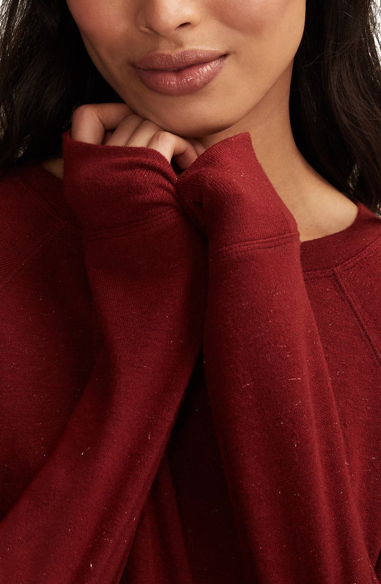 Lucky Brand Long Sleeve Crewneck T-Shirt, Alternate, color, Syrah Red