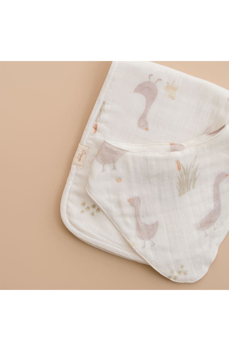 CRANE BABY Goose Assorted 3-Pack Cotton Bibs Set, Alternate, color, Beige