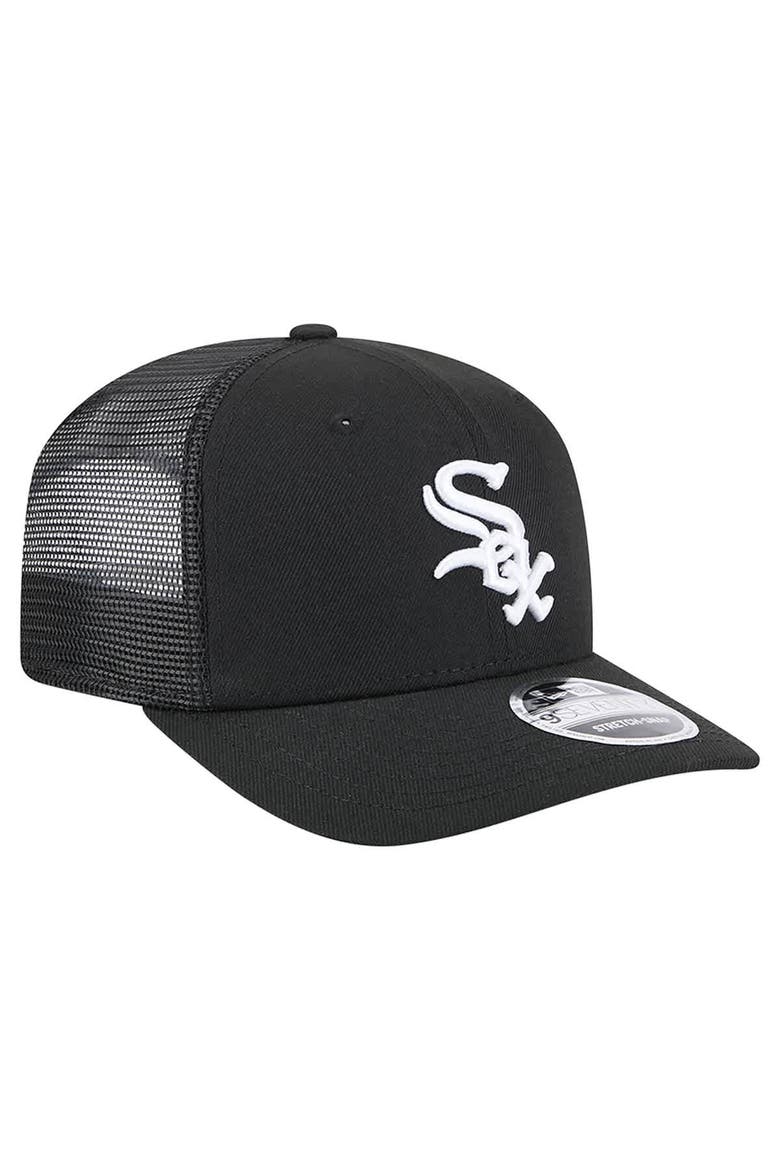 Men's New Era  Black Chicago White Sox 9SEVENTY COOLERA Trucker Adjustable Hat, Alternate, color, Black