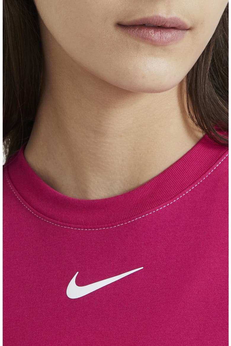Sportswear Icon Clash Maxi Dress, Alternate, color, FIREBERRY/ WHITE
