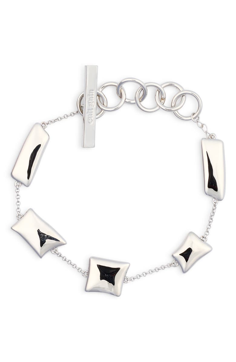 Cult Gaia Malaya Anklet, Main, color, Shiny Silver