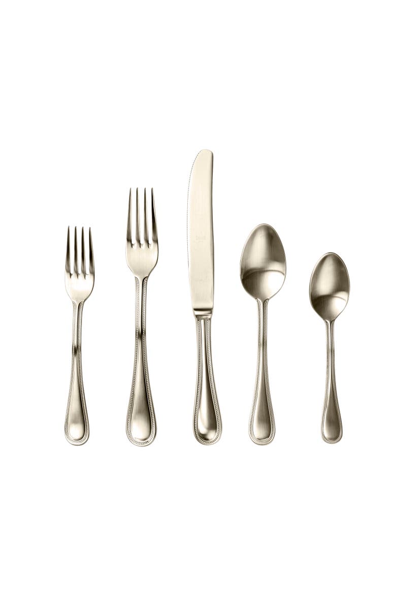 Perla Flatware Set - 20 Pieces, Main, color, Ice Champagne