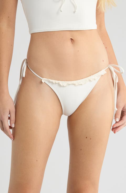 Sakura Ruffle Fixed Bow Bikini Bottoms