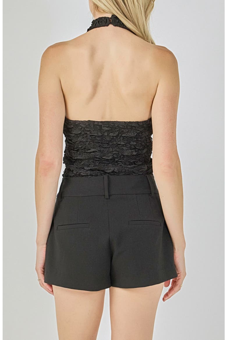 Stretchy Halter Top, Alternate, color, BLACK