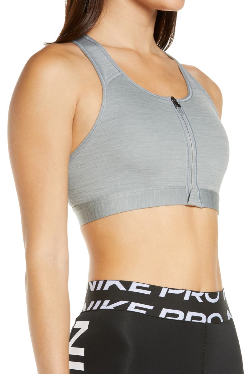 Nike Dri-FIT Swoosh Zip-Front Sports Bra, Alternate, color,