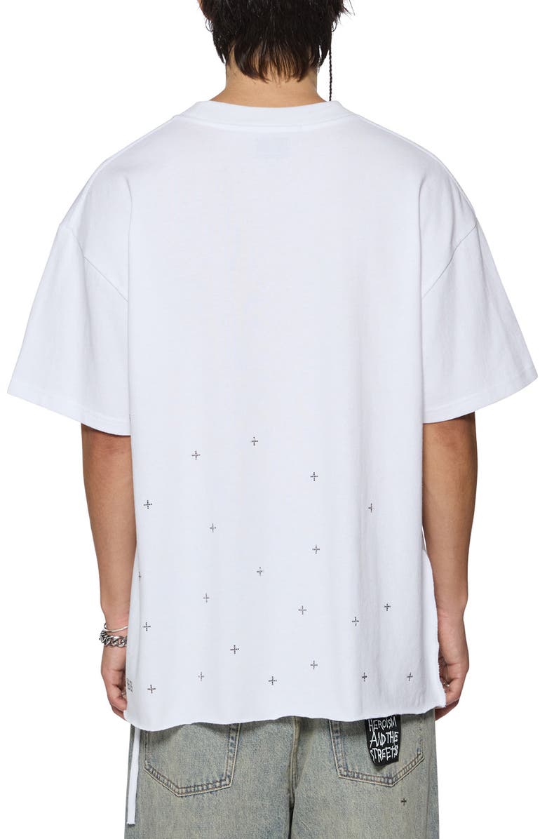 Ksubi Kplus Ekcess Oversize Embellished Cotton T-Shirt, Alternate, color, 