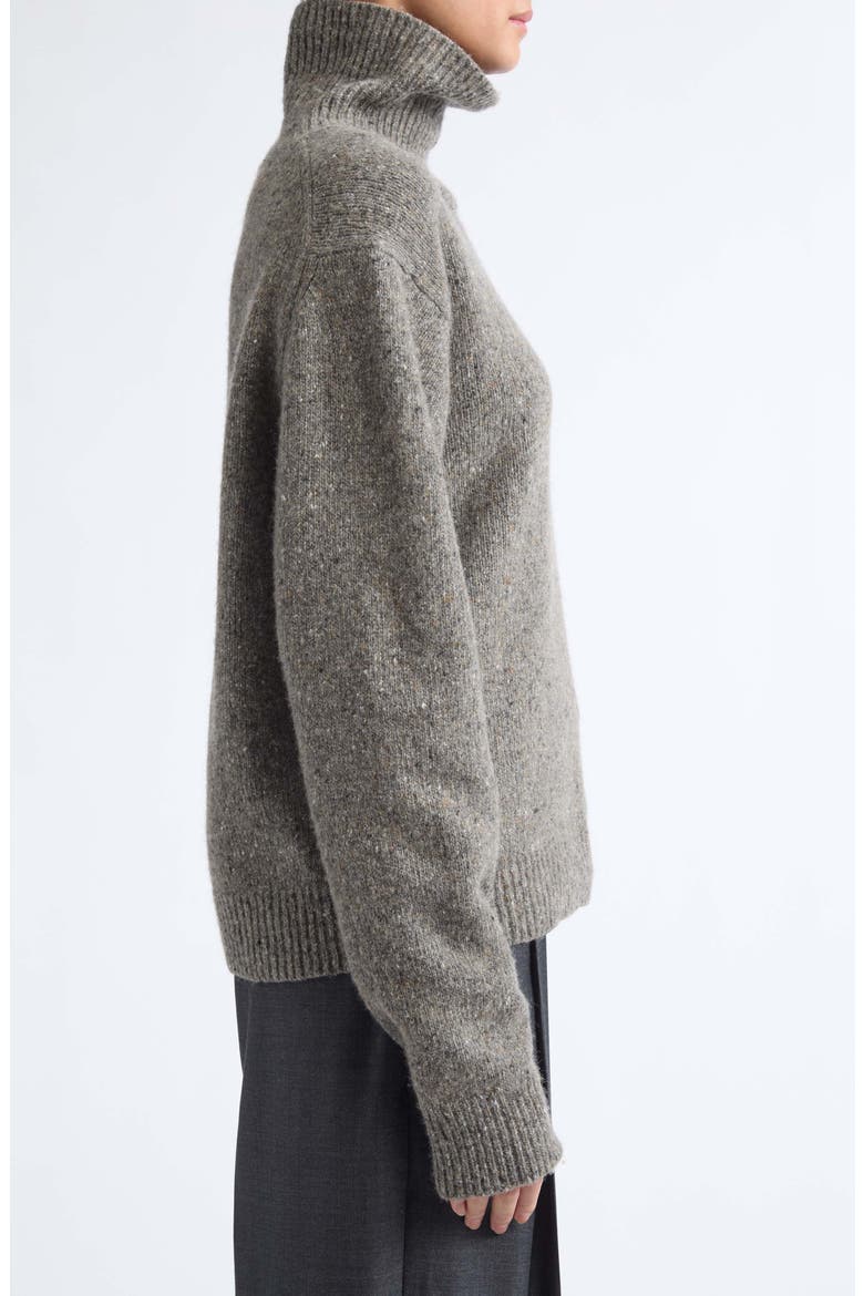 Wool Blend Mouliné Turtleneck Sweater, Alternate, color, GREY MOULINE