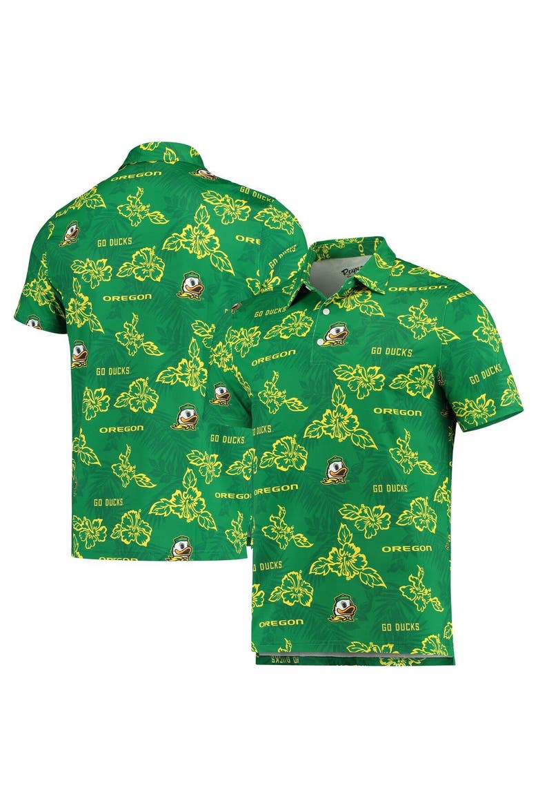 Men's Reyn Spooner Green Oregon Ducks Performance Polo, Main, color, Green