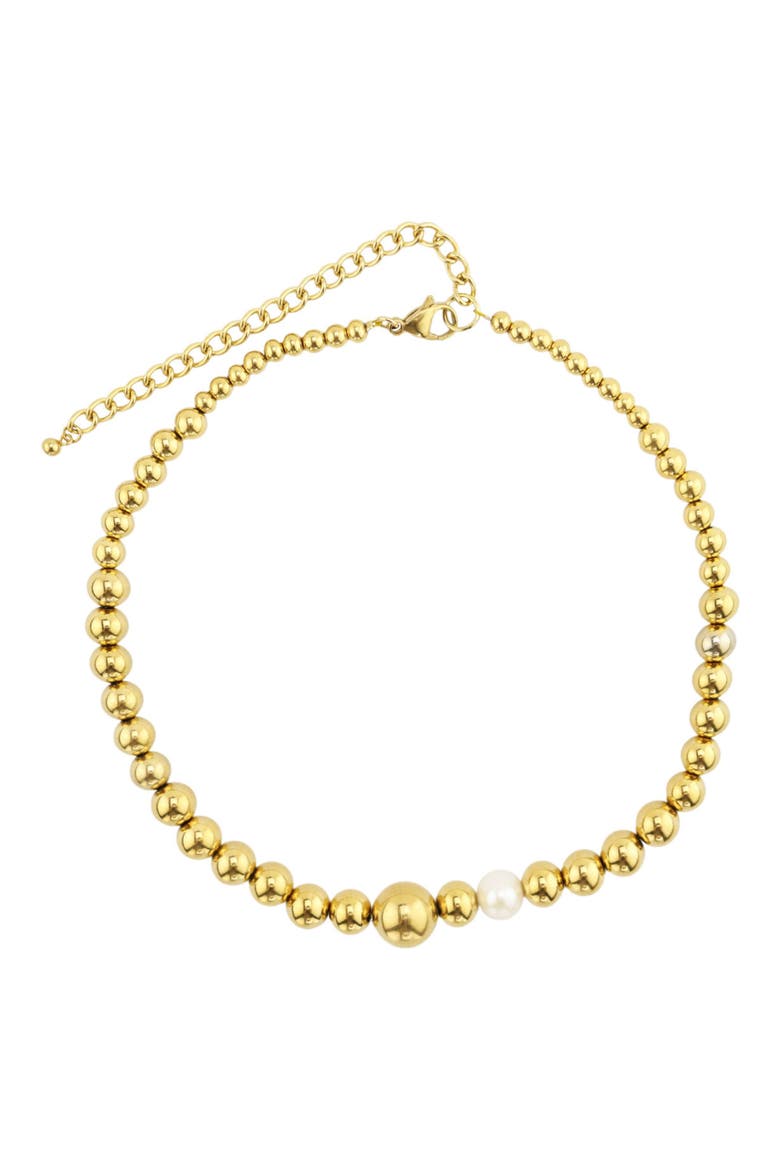 Beaded Necklace, Main, color, GOLD