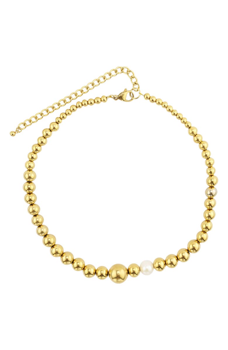 REBL Beaded Necklace, Main, color, Gold