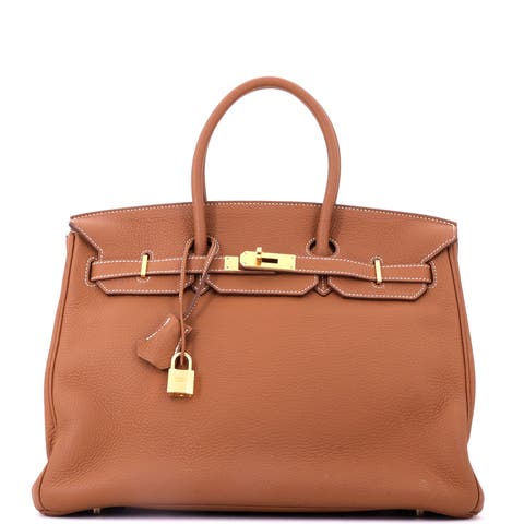 Birkin Handbag Brown Togo with Gold Hardware 35