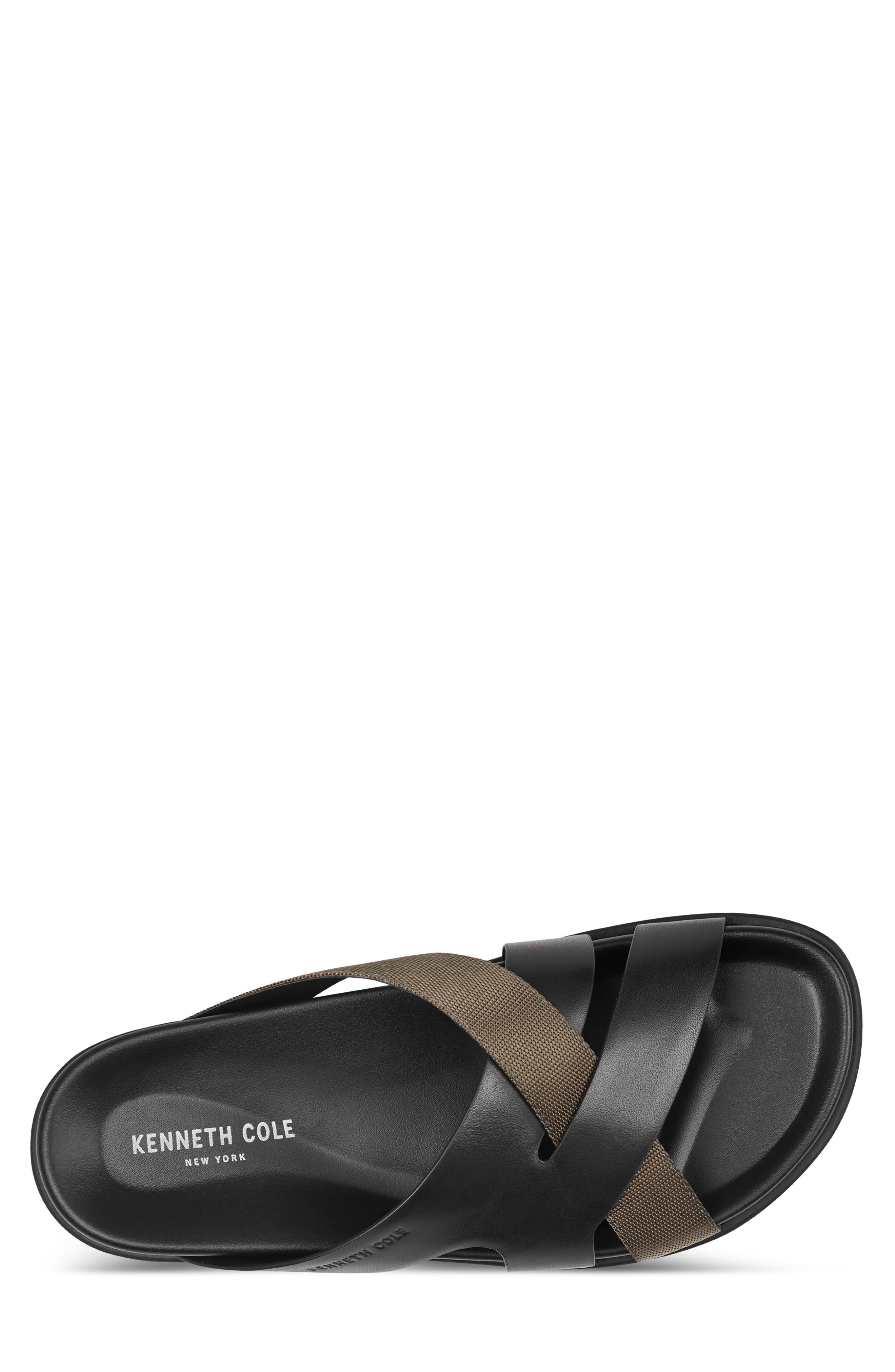 Kenneth Cole New York Wassen Slide Sandal, Alternate, color, Black/ Olive