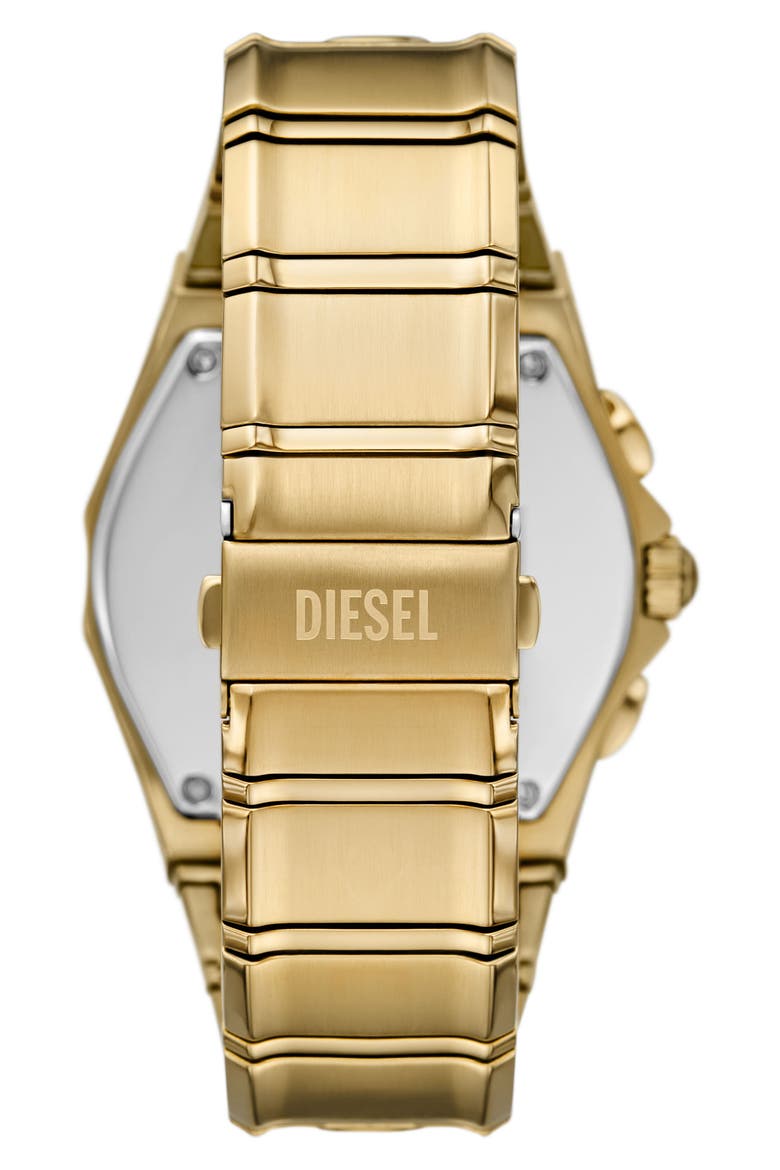 D-Curve Goldtone Chronograph Bracelet Watch, 48mm, Alternate, color, GOLD