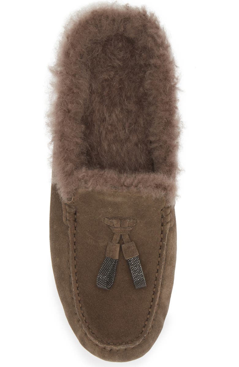 Brunello Cucinelli Genuine Shearling Slipper, Alternate, color,