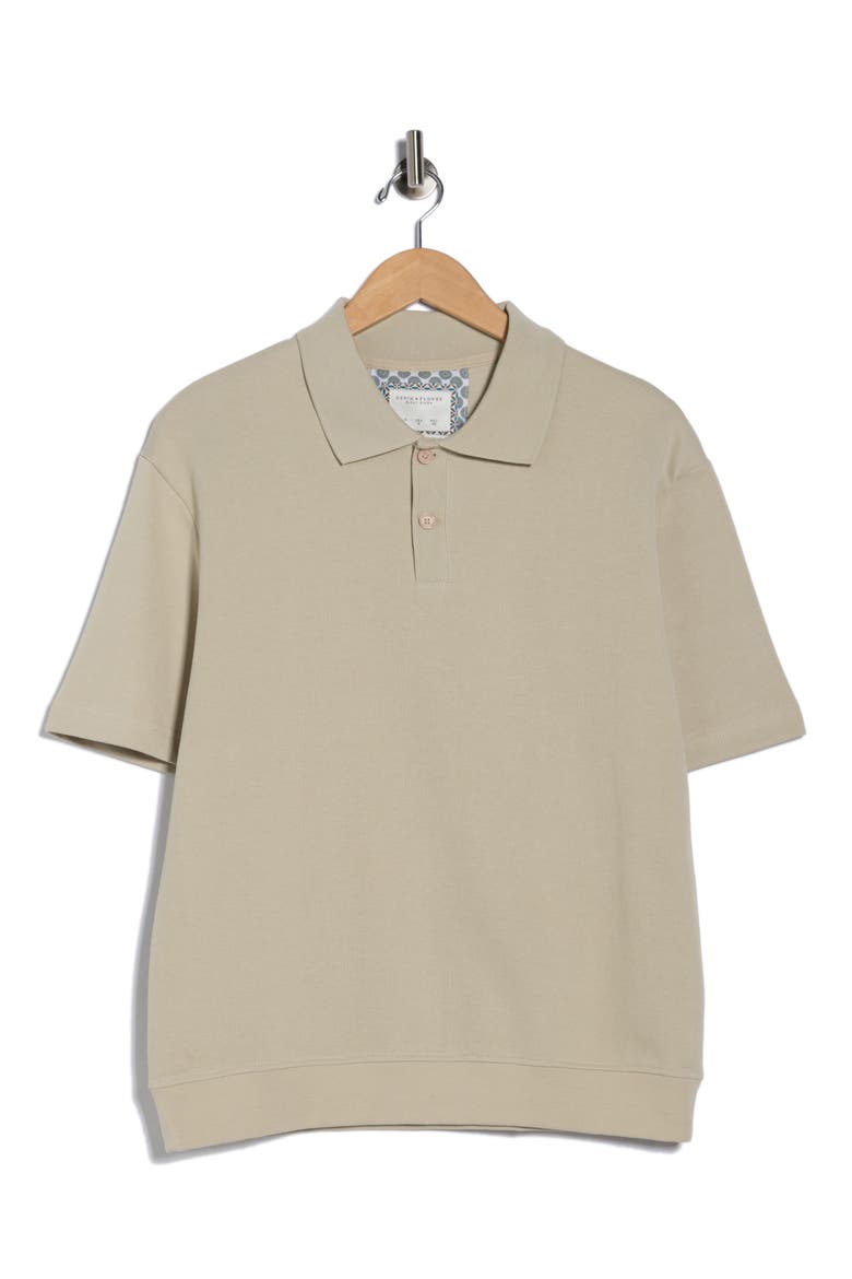 Textured Knit Polo, Alternate, color, TAUPE