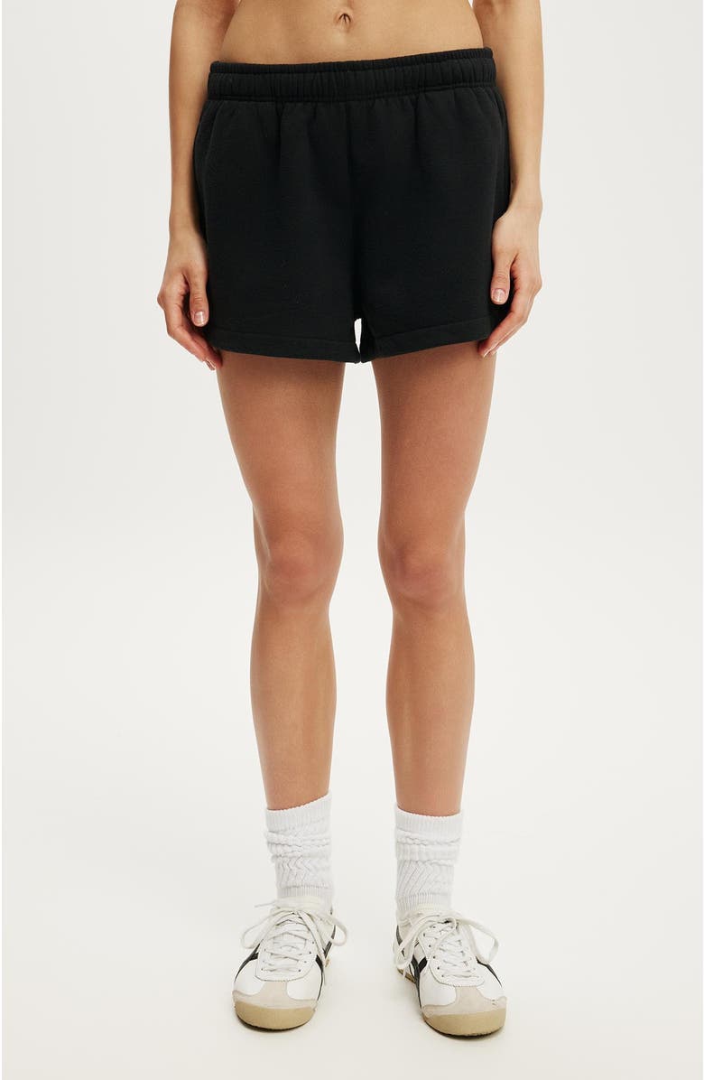 COTTON ON BODY Women's Active Plush Classic Mini Short, Alternate, color, Black