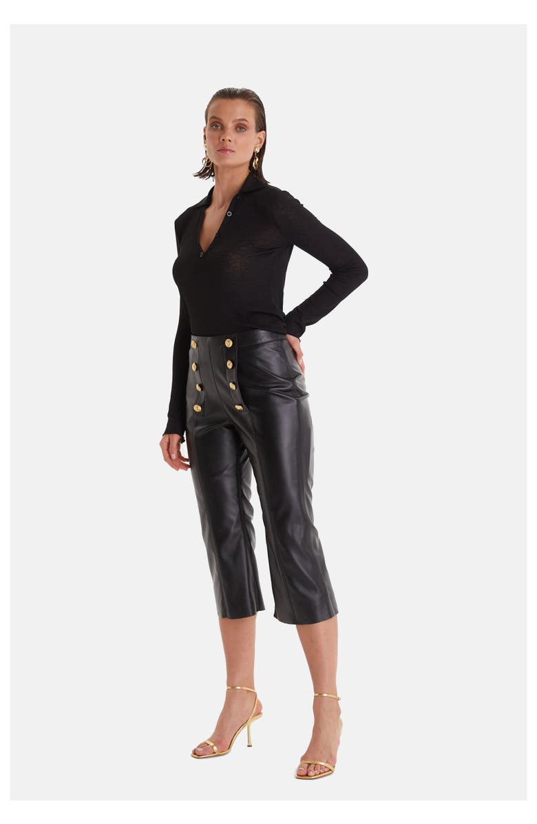 Furniq UK Leather Pants, Alternate, color, Black