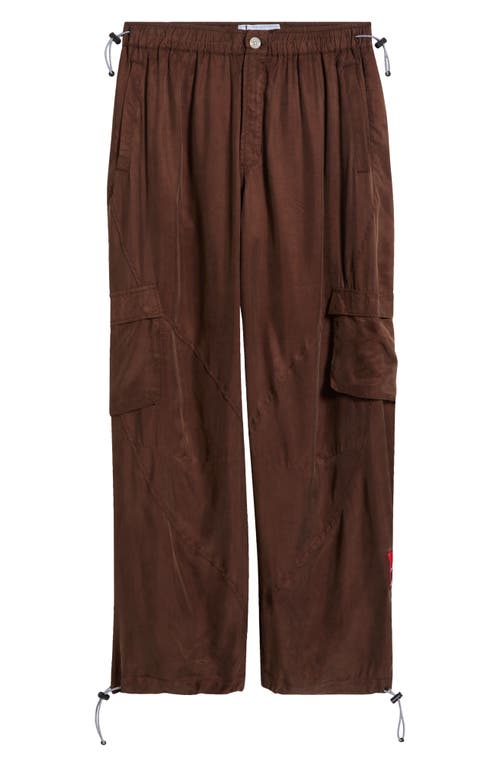 Jungles Cupro Blend Cargo Pants In Brown
