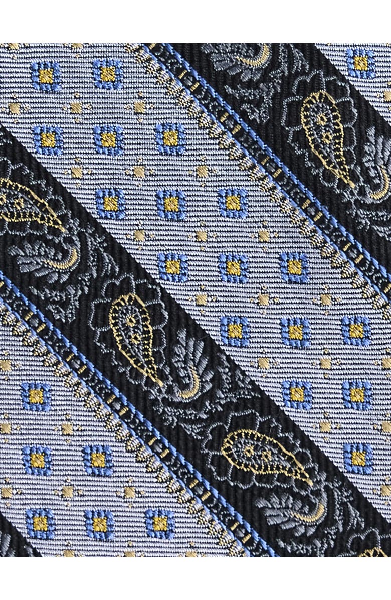 Oak Hill Premium by DXL Big & Tall Striped Paisley Slik Tie, Alternate, color, Tan