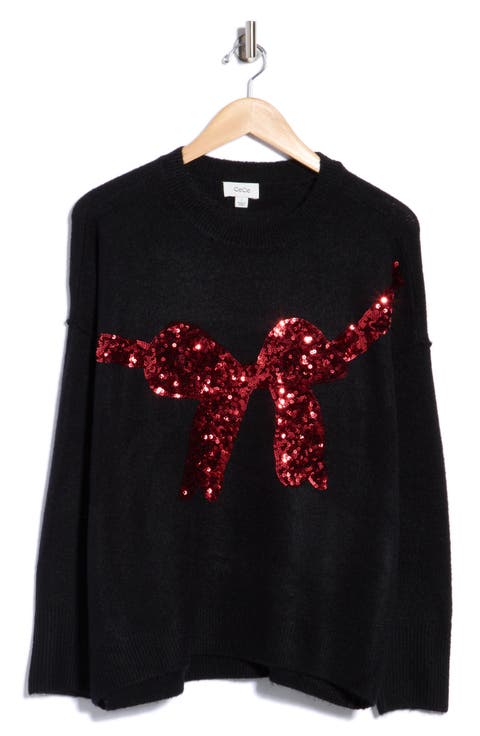 Sequin Bow Sweater