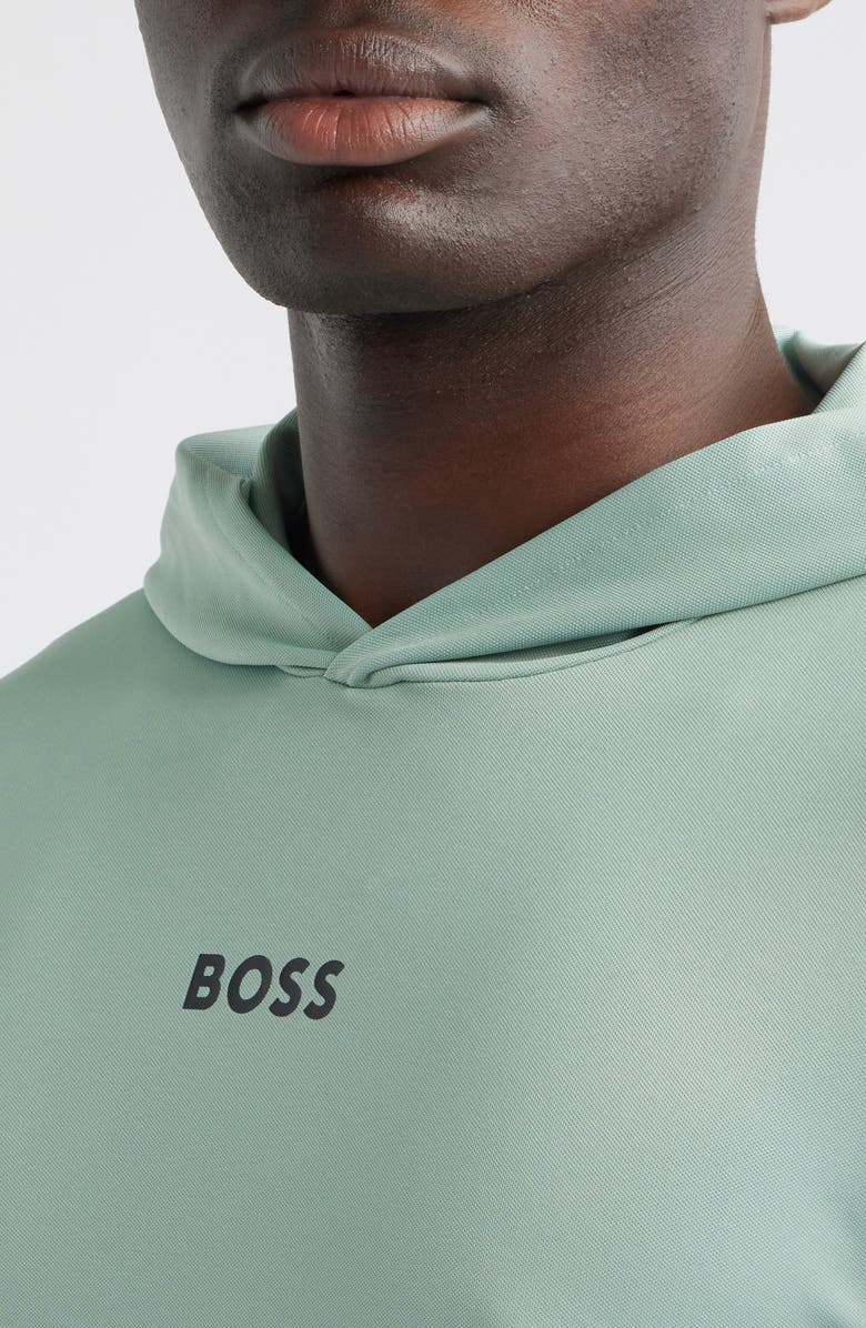 BOSS Scott Logo Hoodie, Alternate, color, Open Green