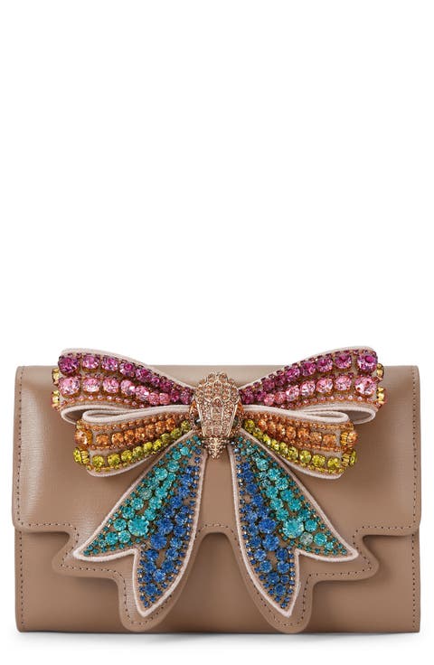 Shoreditch Bow Leather Wallet on a Chain