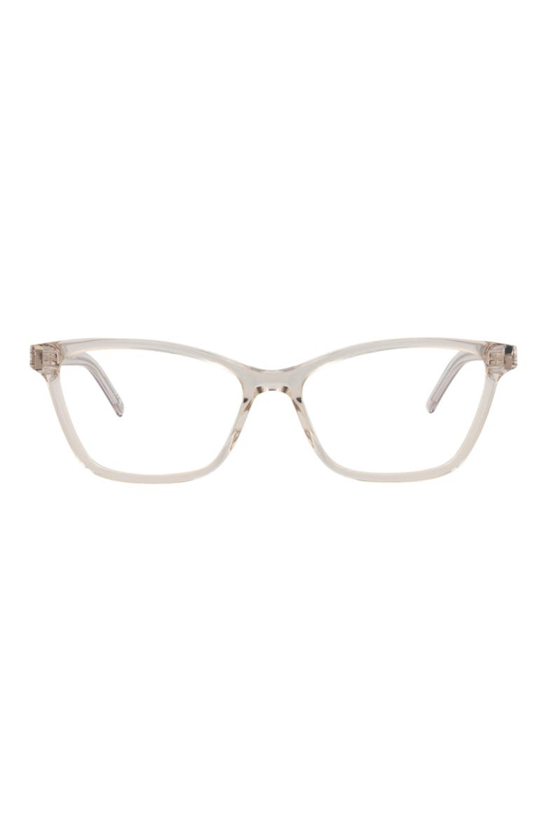 53mm Cat Eye Optical Frames, Main, color, BEIGE TRANSPARENT