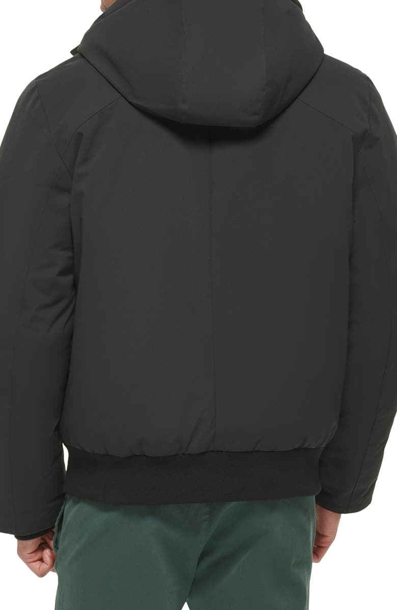 DKNY Stretch Arctic Hooded Jacket, Alternate, color, Black