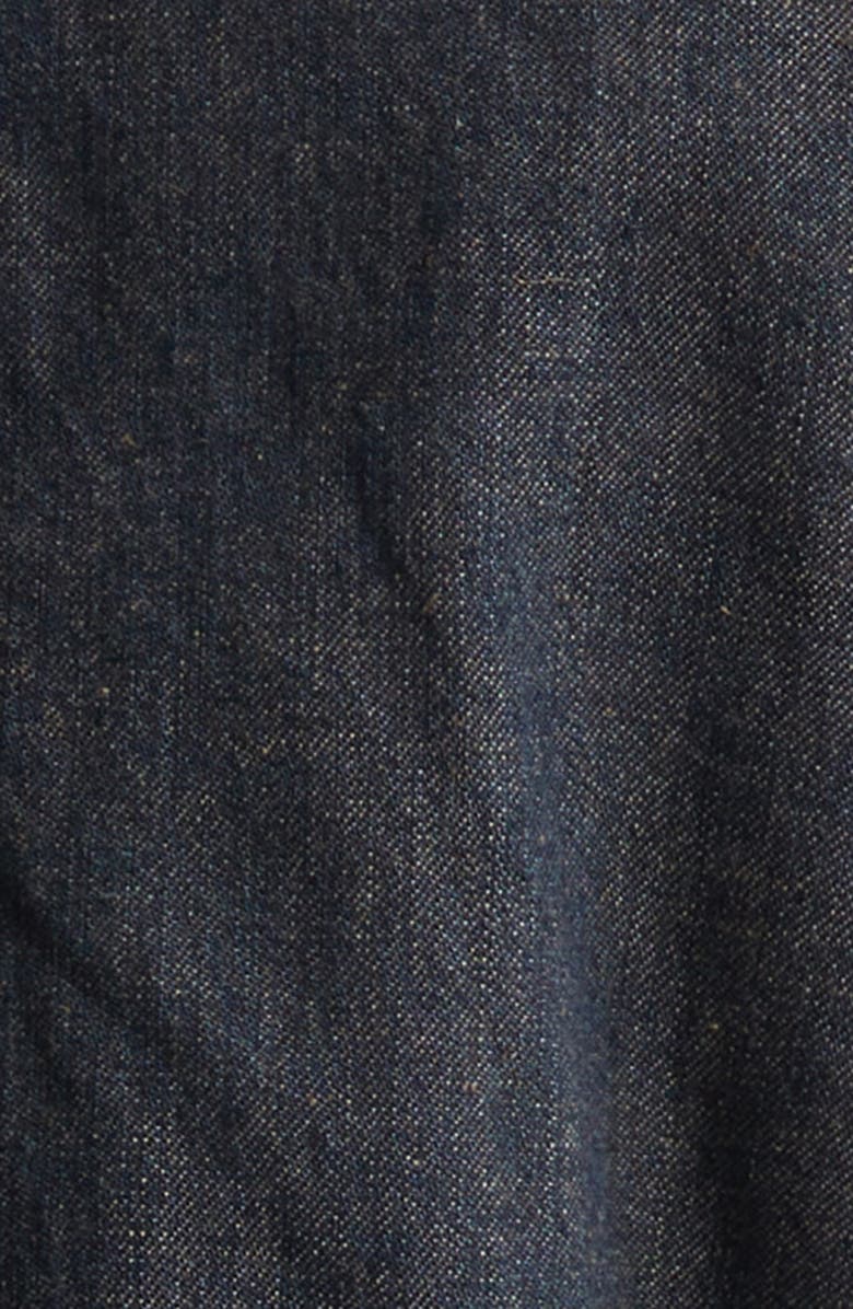 Double RL Shawl Collar Cotton & Linen Blend Denim Jacket, Alternate, color, Vintage Indigo