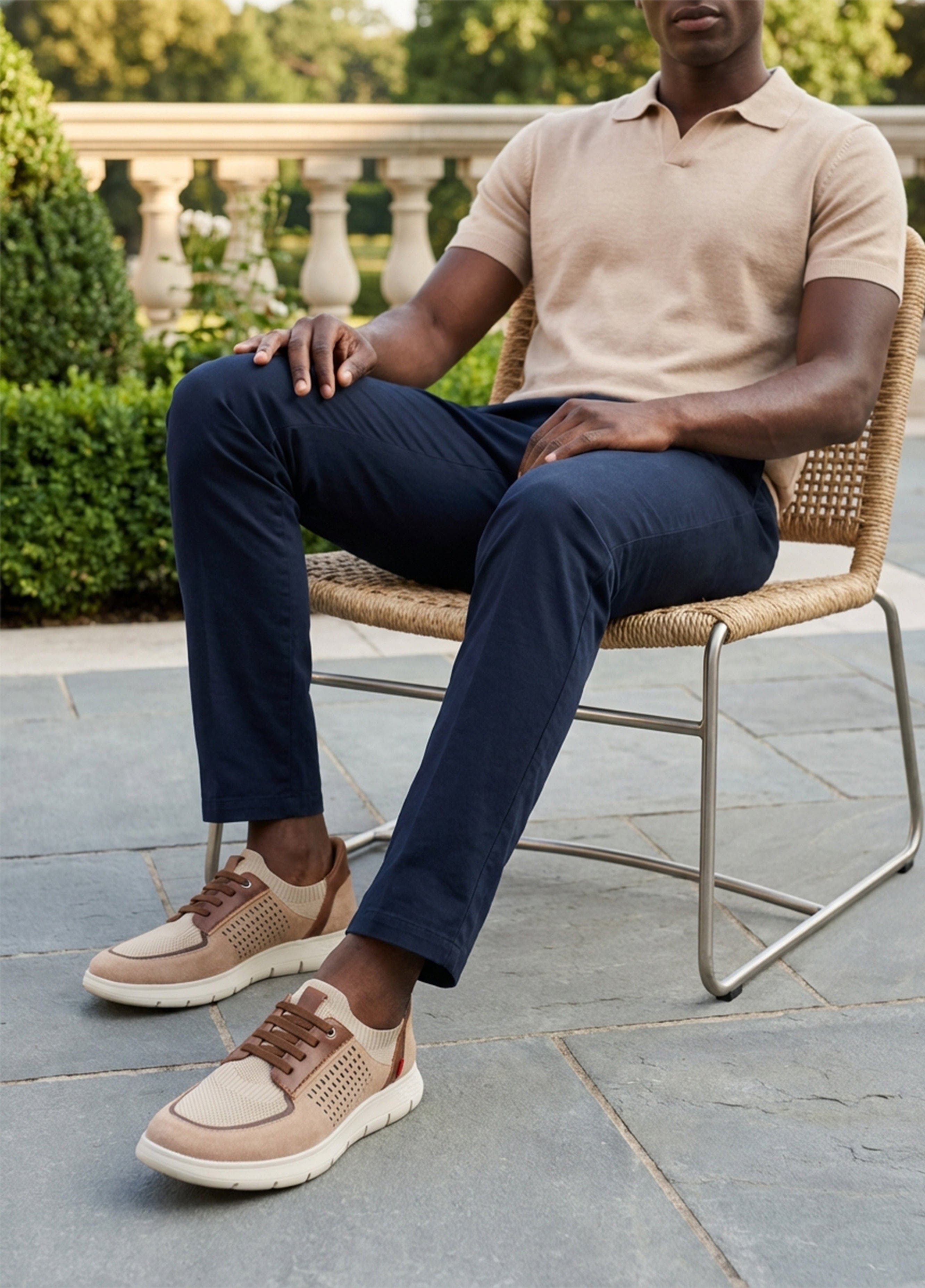 Marc Joseph New York Buffalo Street Hands Free Technology Lightweight Leather Sneaker, Alternate, color, Beige