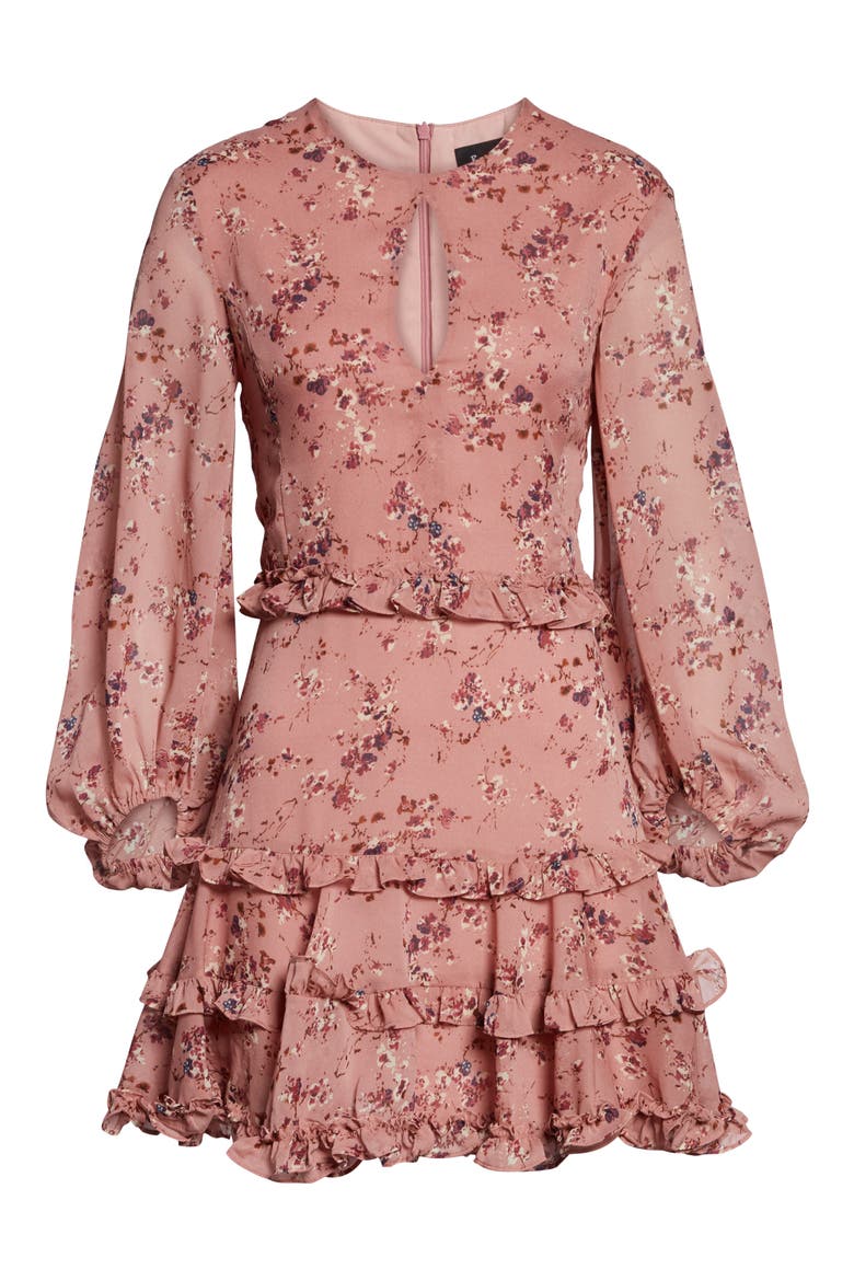 Frill Dress, Alternate, color, ROSE DITSY