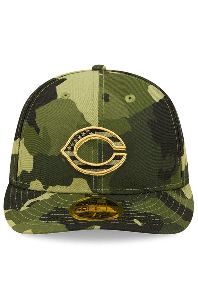 New Era Men's New Era Camo Cincinnati Reds 2022 Armed Forces Day On-Field Low Profile 59FIFTY, Alternate, color, 