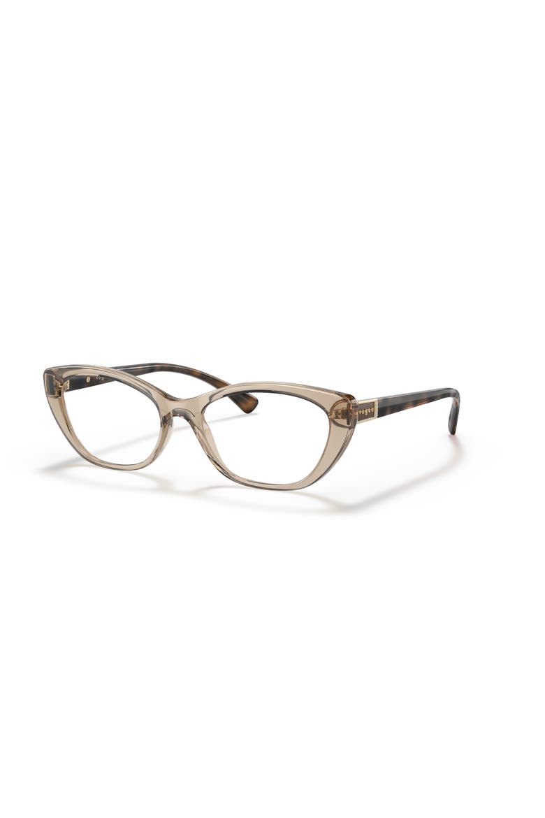 52mm Oval optical glasses, Main, color, Brown