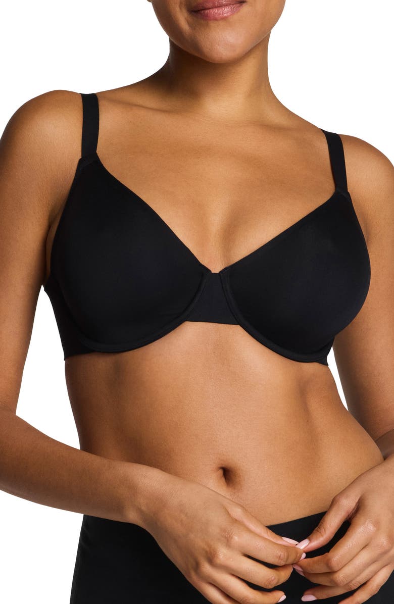 SPANX<sup>®</sup> Unlined Underwire T-Shirt Bra, Main, color, Very Black
