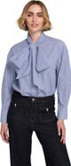 ELLE Collection Striped Bow Shirt
