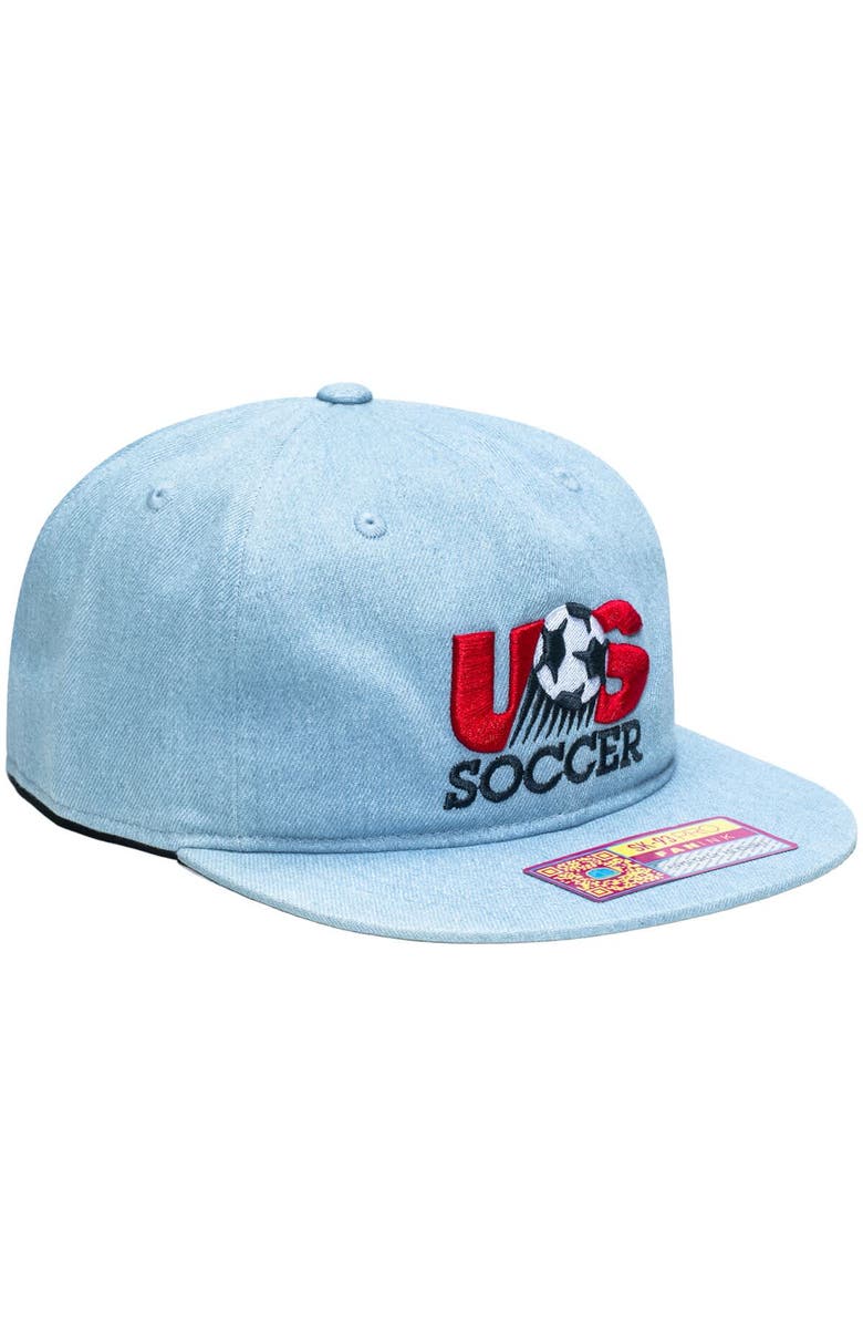 FAN INK Unisex Light Blue USMNT Making History Snapback Hat, Alternate, color, Light Blue