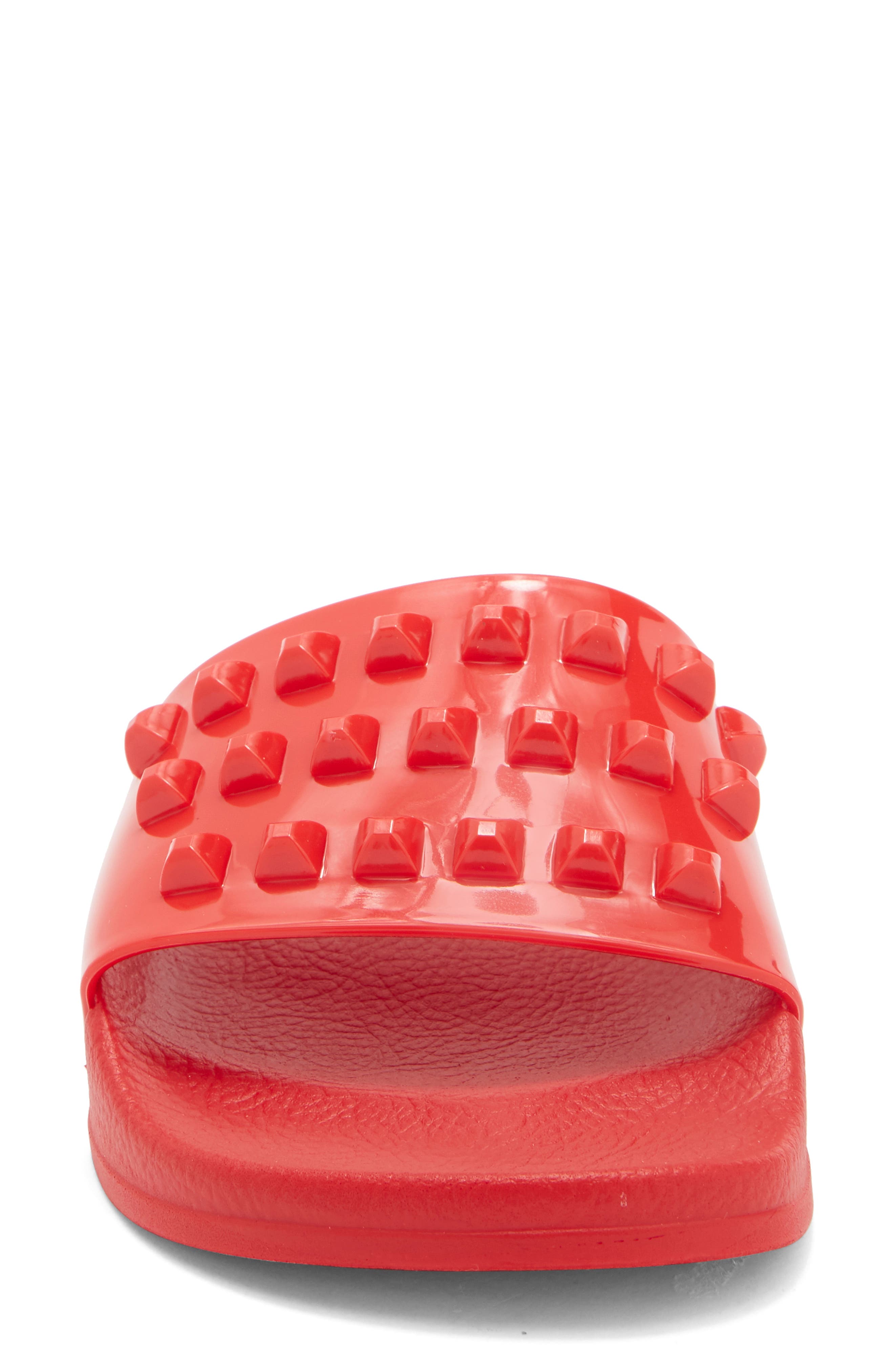 Franco Waterproof Slide Sandal, Alternate, color, RED