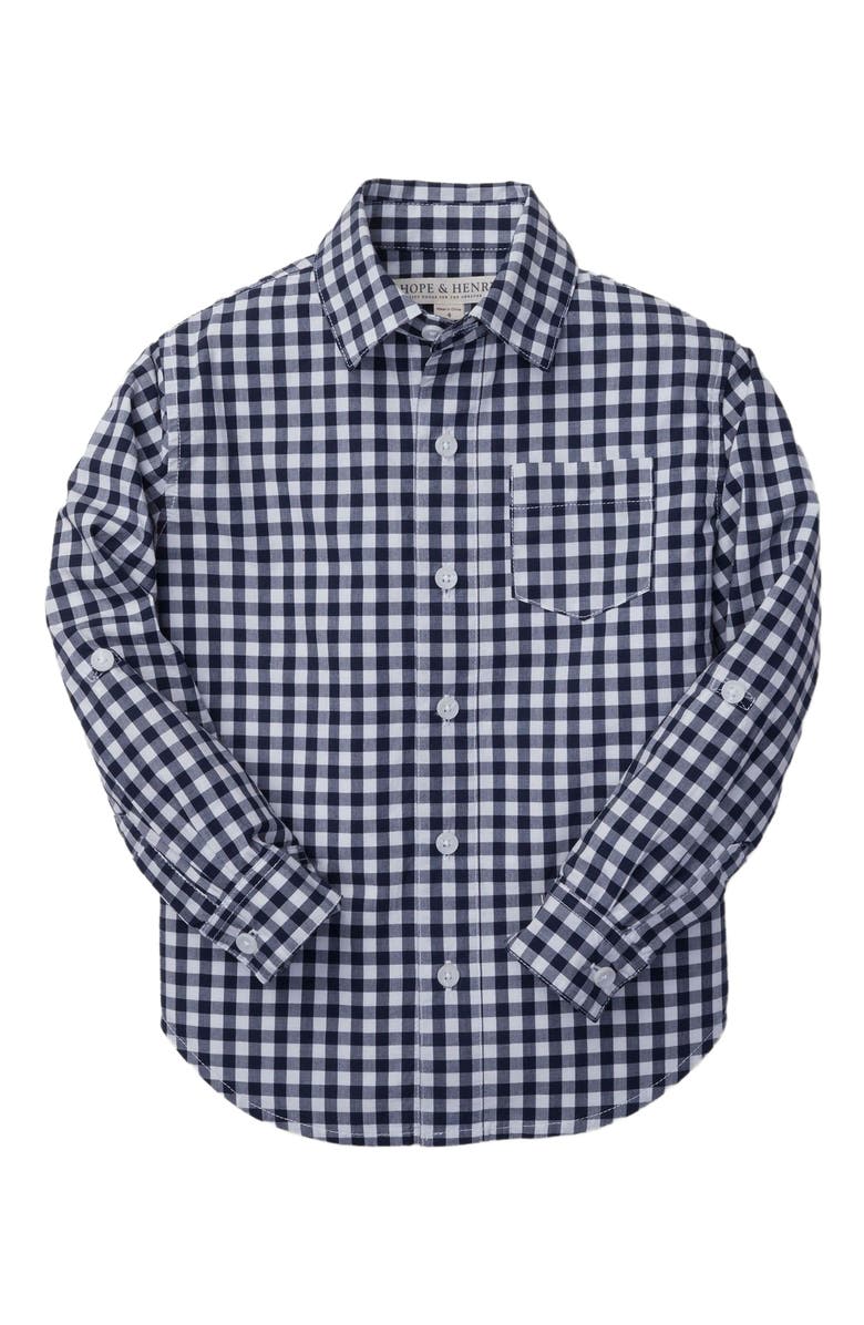 Hope & Henry Boys' Organic Poplin Button Down Shirt, Kids, Alternate, color, 