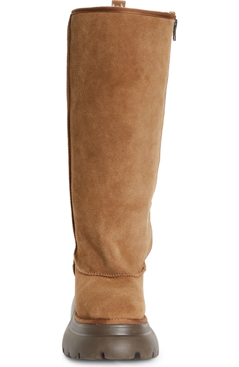 R13 Chunky Sole Tall Genuine Shearling Boot, Alternate, color,