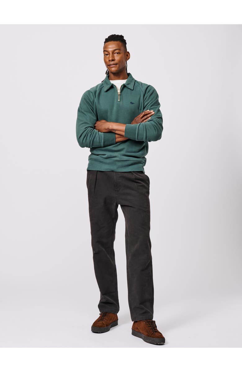 Aubin Dunster Zip Neck Sweatshirt, Alternate, color, Racing Green