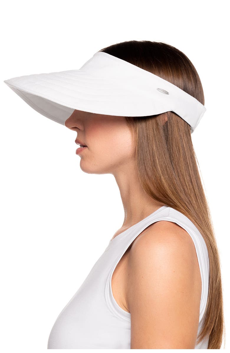 Coolibar Women's Zip-Off Visor - UPF 50+ Sun Protection - Bel Aire, Alternate, color, White
