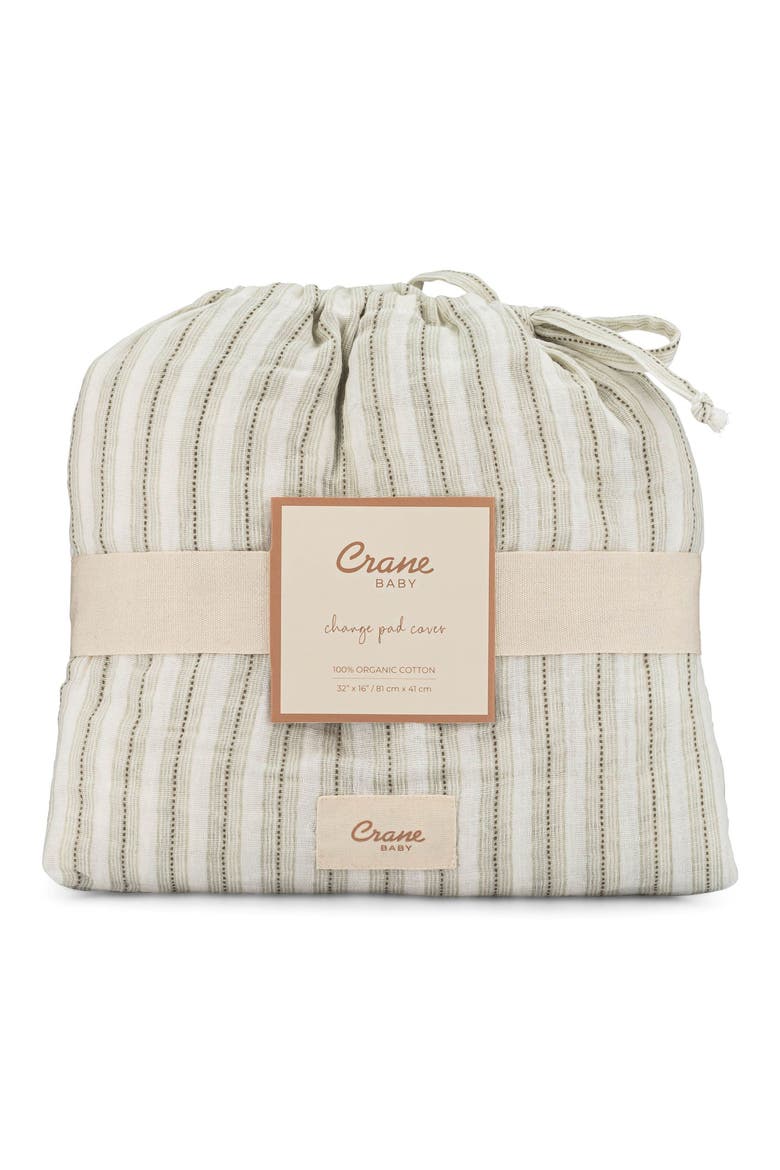 Avery Cotton Muslin Changing Pad Cover, Alternate, color, WHITE